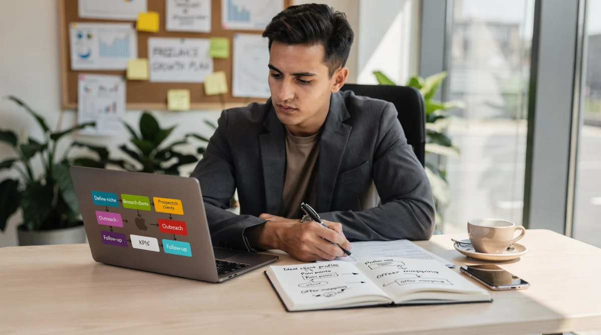 Freelance lead generation strategy: diagram to identify ideal clients