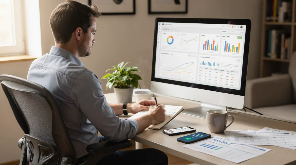 Analytics dashboard for freelance lead generation